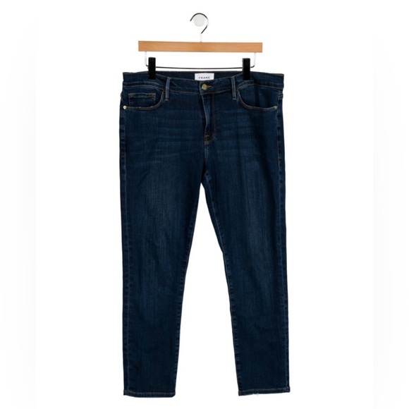 Frame Blue Straight Leg Pants | SZ Large - Picture 2 of 3